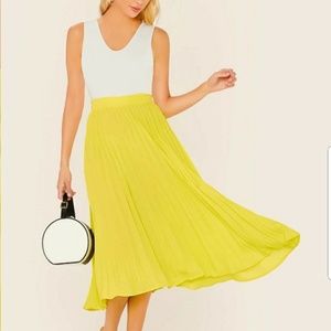 Disney Princess Long Yellow Pleated Skirt